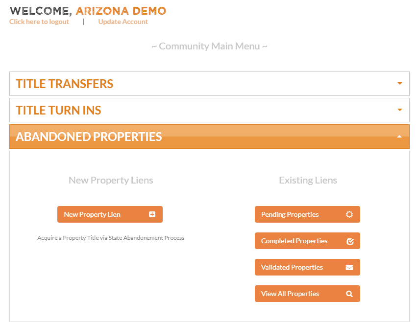 Online Title Management Portal